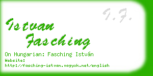 istvan fasching business card