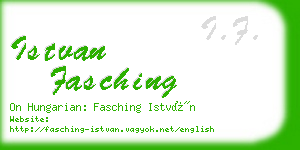 istvan fasching business card